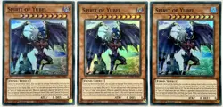 3 x PHNI-EN001 Spirit of Yubel - Super Rare 1st Edition Near Mint YuGiOh Cards - Image 1