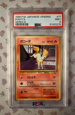Ponyta #77 Japanese Vending Series III 1998 Vintage Pokemon TCG PSA 9 MINT - Image 1