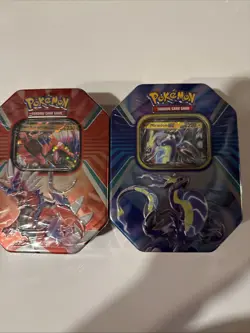 Pokemon TCG Paldea Legends Tin Miraidon ex 220 Koraidon ex 230 NEW SEALED TINS - Image 1