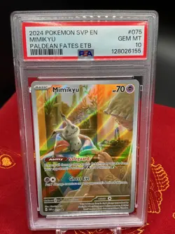 Mimikyu - 075 SV: Scarlet & Violet Promo Pokemon Paldean Fates ETB PSA 10 - Image 1