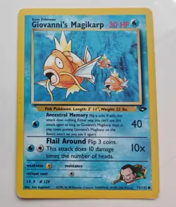Giovanni's Magikarp 73/132 Gym Challenge Pokemon TCG Reg Common LP - Image 1