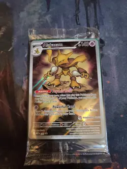2025 Mega Evolution Pokemon Center Stamped Black Star Promo Alakazam 009 SEALED - Image 1