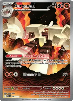 Pokemon TCG Garganacl Illustration Rare ME01: Mega Evolution 147/132 NM - Image 1