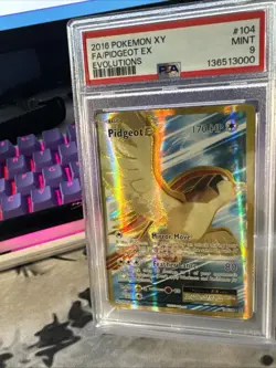 2016 Pokemon XY FA/Pidgeot EX Evolutions #104 PSA Graded Mint 9 - Image 1