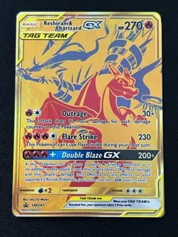 2021 Pokemon Tag Team Reshiram & Charizard GX SM247 Black Star Promo NM - Image 1