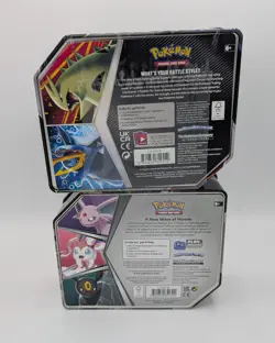 Lot of (1) Pokemon TCG V Strikers Tin Empoleon & (1) V Heroes Tin Espeon - New - Image 2