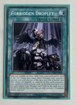 YUGIOH 1st Ed L5DD-ENY29 COMMON FORBIDDEN DROPLET - Image 1