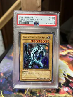 Blue-Eyes White Dragon Spanish 1st Edition PSA 8 MINT 2002 Yu-Gi-Oh! #LDD-S001 - Image 1