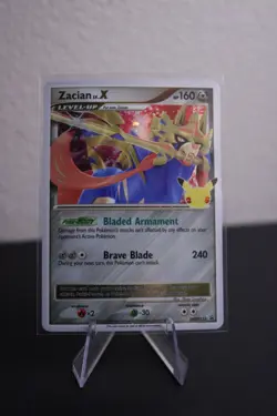 Zacian LV. X SWSH135 Pokemon SWSH: Sword & Shield Promo Card Cosmo Holographic - Image 1