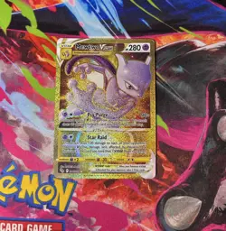Pokemon Go Mewtwo v Star Gold Secret Rare Card 086/078 Mint Condition - Image 2