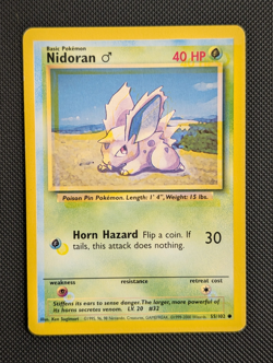 Nidoran 55 102 - Base Set (4th Print) ALIGNMENT PRINT LAYER ERROR/MISPRINT CARD - Image 1