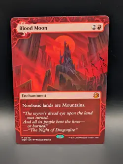 MTG - Blood Moon - SHOWCASE - Enchantment - WOT #40 - Mythic - Image 1