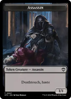 MTG Outlaws of Thunder Junction Commander - Assassin 1/1 & Food [Token] - Image 1