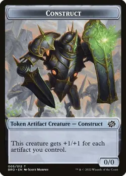 Construct // Powerstone FOIL - MTG Token The Brothers' War Tokens BRO #5 - Image 1