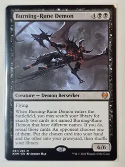 Burning-Rune Demon M Kaldheim 81 Near Mint - Image 1