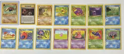 Pokemon 1st Edition Fossil 14 Card Lot with Kabuto all LP - Image 1
