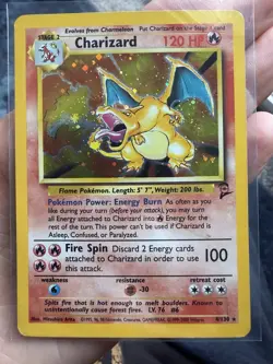 Charizard Base Set 2 4/130 Holo Rare 120 HP Pokemon Card English WOTC Arita - Image 1