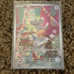Minccino 182/162 Pokemon SV05: Temporal Forces Holo | Mint w/ Perfect Centering - Image 1