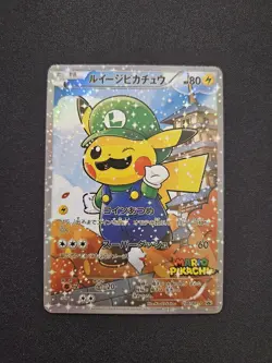 CUSTOM Pokemon Mario & Luigi Pikachu 294/XY-P & 296/XY-P - Image 3