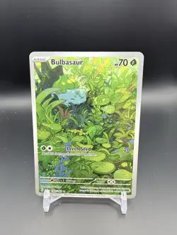 Pokemon TCG Full Art Bulbasaur 166/165 Scarlet & Violet 151 Illustration Rare IR - Image 1