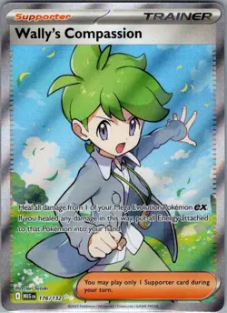 Wally's Compassion 176/132 ME01: Mega Evolution - Pokemon Card - NM - Image 1