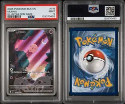 2025 Pokemon Black Bolt: Munna PSA 9 Mint #116 Illustration Rare - Image 1