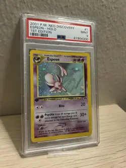 MINT- PSA 9 1st Edition Espeon Neo Discovery Holo Rare WOTC Pokemon - Image 2
