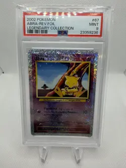 2002 POKEMON LEGENDARY COLLECTION Abra #67 REVERSE HOLO PSA 9 - Image 1