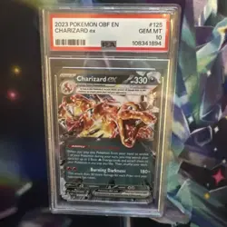 2023 POKEMON OBF EN OBSIDIAN FLAMES #125 CHARIZARD EX PSA 10 Gem Mint - Image 1