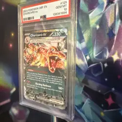 2023 POKEMON OBF EN OBSIDIAN FLAMES #125 CHARIZARD EX PSA 10 Gem Mint - Image 2