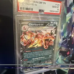 2023 POKEMON OBF EN OBSIDIAN FLAMES #125 CHARIZARD EX PSA 10 Gem Mint - Image 3