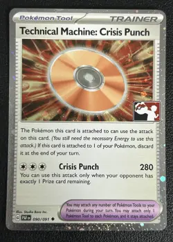 Technical Machine: Crisis Punch 090/091 Prize Pack Series Cosmos Holo Pokemon NM - Image 1