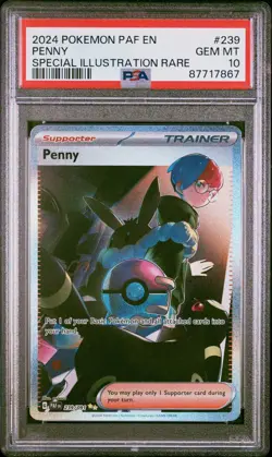 2024 Pokemon Paldean Fates Special Illustration Rare Penny #239 PSA 10 - Image 1