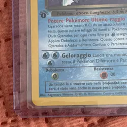 Pokemon Dark Gyarados Team Rocket Rare 1st Edition 25/82 70HP Italian 2000 NM - Image 4