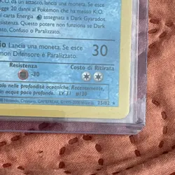 Pokemon Dark Gyarados Team Rocket Rare 1st Edition 25/82 70HP Italian 2000 NM - Image 5