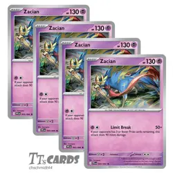 Zacian 045/094 NON-Holo x4 Playset 4x Pokemon TCG ME02 Phantasmal Flames PFL - Image 1