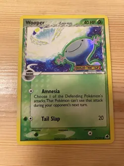 Pokemon Wooper (Delta Species) 71/101 Dragon Frontiers Reverse Holo 40 HP - Image 1