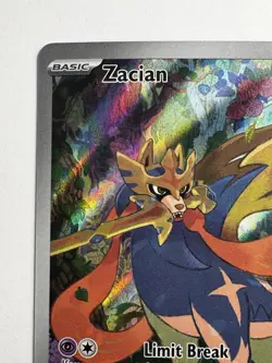 Zacian 100/094 – Pokemon ME02 Phantasmal Flames – Holo Rare Metal NM - Image 2