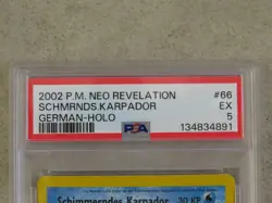 PSA 5 EX 2002 Pokemon Neo Revelation Shining Magikark German #66 Holo Card - Image 2