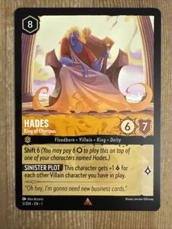 Hades 5/204 Disney Lorcana The First Chapter Regular Rare Card NM - Image 1