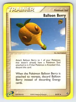 Balloon Berry 82/97 2003 EX Dragon Pokemon Card Nintendo Uncommon Trainer - Lp - Image 1