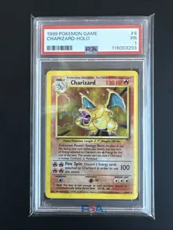1999 Charizard Base Set 4/102 Holo Rare Pokemon Card PSA 1 Graded Card - Image 1