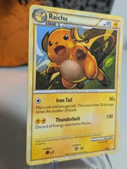 Pokemon Card Raichu 19/30 Common HGSS Trainer Kit Gyarados Raichu Deck NM - Image 2