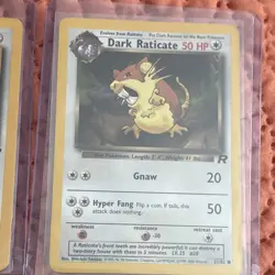 Pokemon TCG Team Rocket Rattata Dark Raticate Ekans Psyduck 4 Card Lot MINT/NM - Image 4