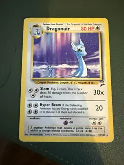 Dragonair 22/130 Non Holo Rare Base Set 2 - Pokemon Card WOTC MP - Image 1