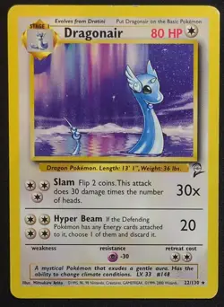 Dragonair 22/130 Base Set 2 Pokemon Card - Image 1