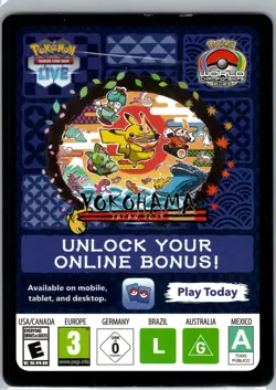 Pokemon World Championship 2023 Code Card PTCGL Paradise Resort Deck Box Sleeves - Image 1