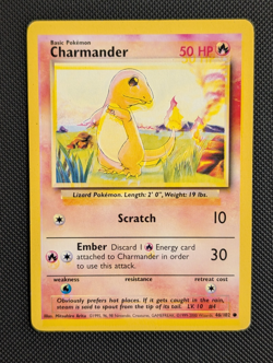 Charmander - Base Set (4th Print) ALIGNMENT PRINT LAYER ERROR/MISPRINT CARD - Image 1