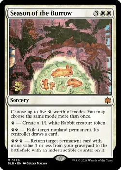 1 x Season of the Burrow - Foil - Prerelease Promo - Bloomburrow - Light Play - - Image 1