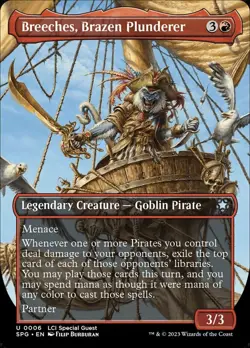 1 x Breeches, Brazen Plunderer - Foil - Borderless - Special Guests - Light Play - Image 1